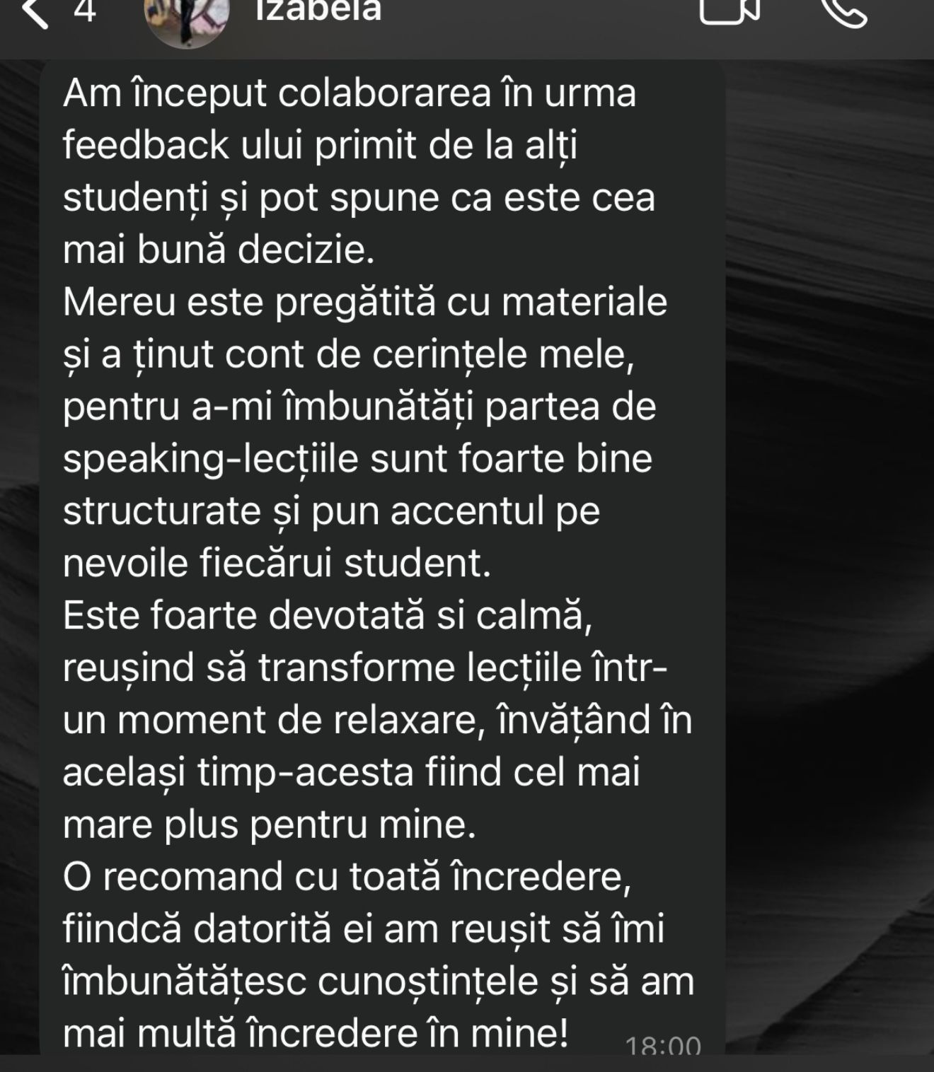Mesaj de la Cursant adult